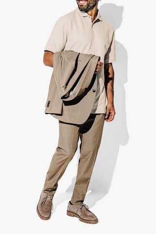 Biologisch Katoenen Polo Regular Fit - Beige