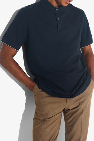 Biologisch Katoenen Polo Regular Fit - Marineblauw
