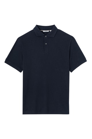 Biologisch Katoenen Polo Regular Fit - Marineblauw