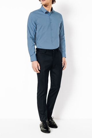 Overhemd extra slim - Kobaltblauw