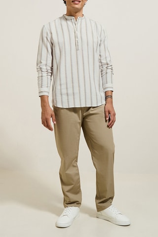 Overhemd Regular Fit - Beige en Ecru