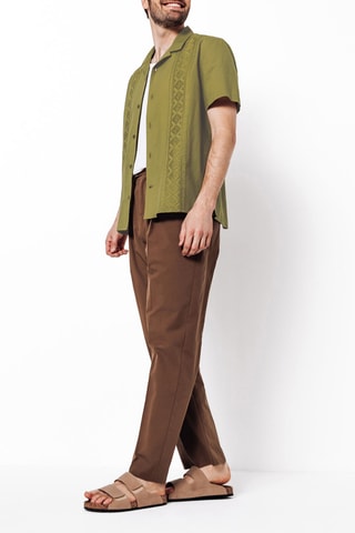 Overhemd regular - Kaki