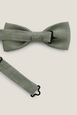 Linnen Vlinderdas - Groen