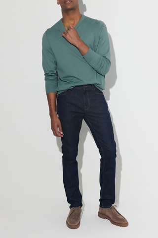 Biologisch Katoenen Trui - Pauwblauw