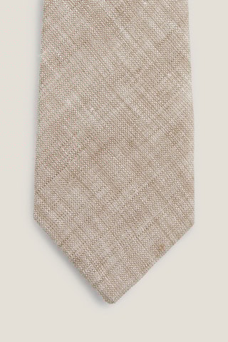 Linnen Stropdas - Gemêleerd Beige