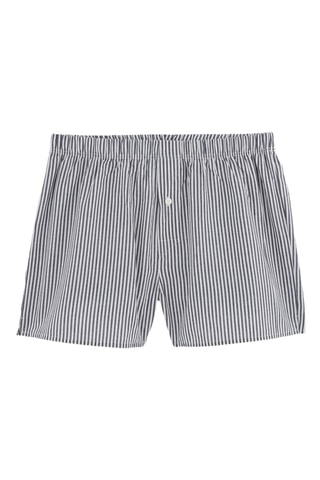 Biologisch Katoenen Boxershort - Lichtgrijs en Wit