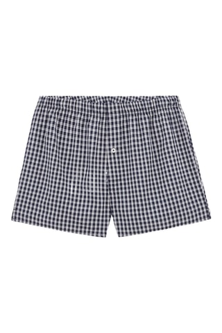 Biologisch Katoenen Boxershort - Donkerblauw en Wit