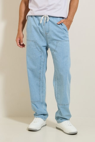 Rechte Jeans L34 - Blauw