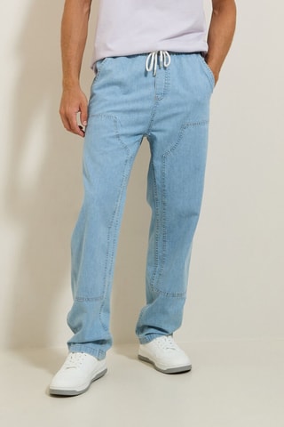 Rechte Jeans L34 - Blauw