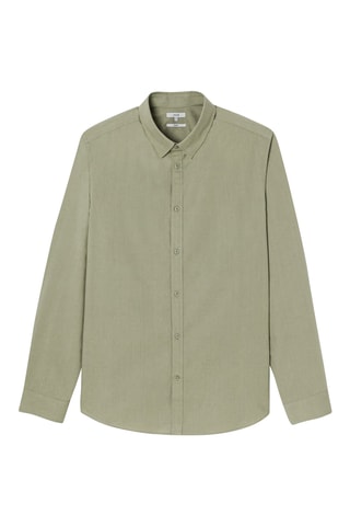 Biologisch Katoenen Overhemd Regular Fit - Lichtgroen