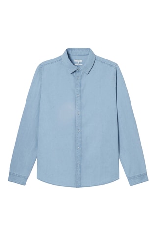 Jeansoverhemd Regular Fit - Hemelsblauw