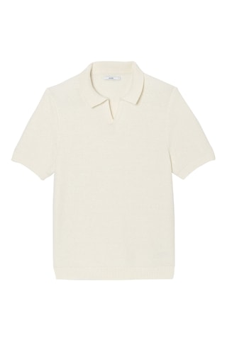 Linnen Polo Regular Fit - Ecru