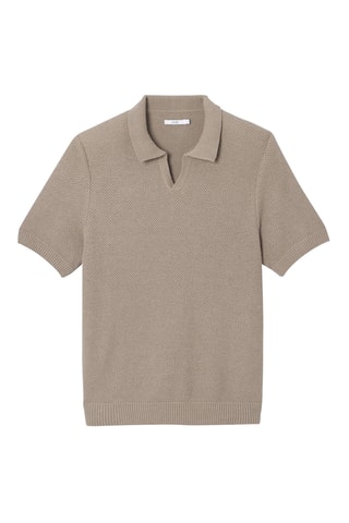 Linnen Polo Regular Fit - Beige