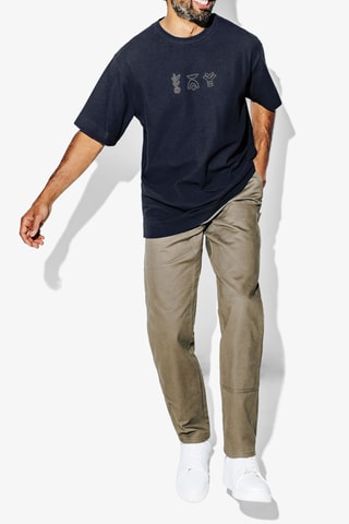 Biologisch Katoenen T-shirt Relax - Marineblauw