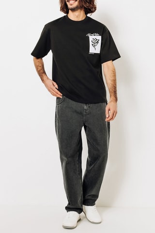 Biologisch Katoenen T-shirt Relax - Zwart