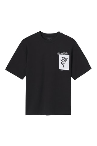 Biologisch Katoenen T-shirt Relax - Zwart