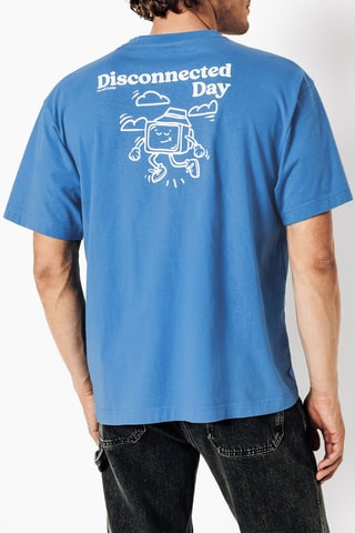 T-shirt relax - Kobaltblauw