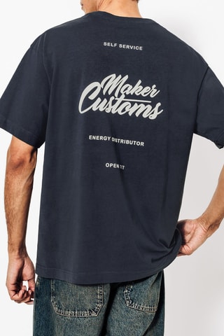 T-shirt relax - Marineblauw