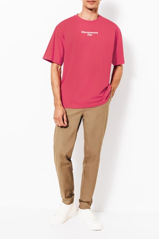 T-shirt relax - Rood