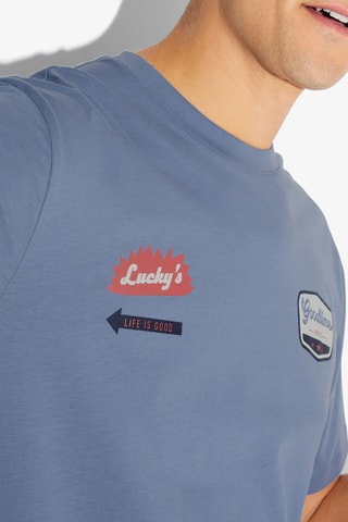 T-shirt regular - Kobaltblauw