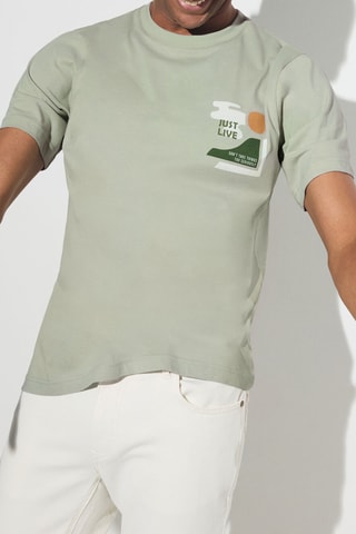 T-shirt regular - Verde-claro