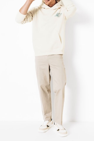 Biologisch Katoenen Sweater met Capuchon - Ecru