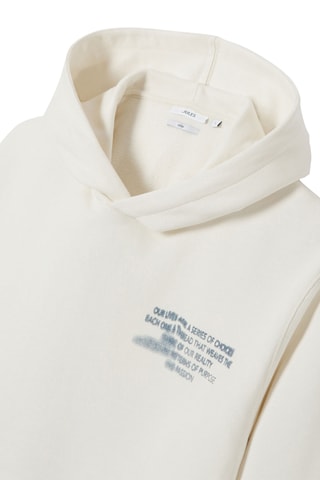 Biologisch Katoenen Sweater met Capuchon - Ecru