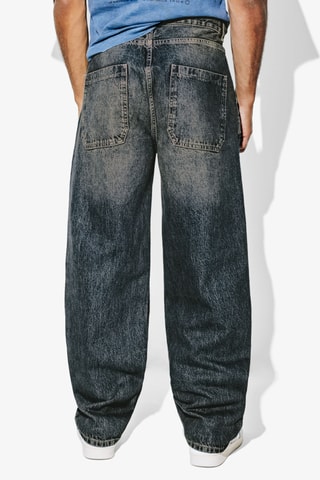 Jeans Baggy L34 - Marineblauw