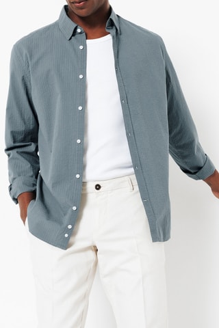 Overhemd Slim Fit - Donkergroen