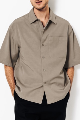 Overhemd boxy - Beige