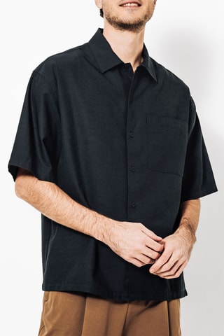 Overhemd boxy - Donkerblauw