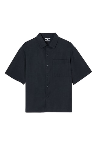 Overhemd boxy - Donkerblauw