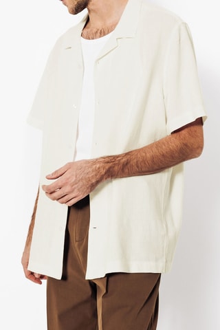 Ramie Overhemd Regular Fit - Wit