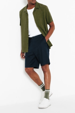 Ramie Overhemd Regular Fit - Kaki