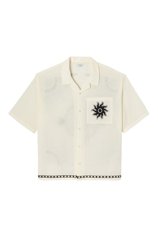 Biologisch Katoenen Overhemd Boxy - Ecru