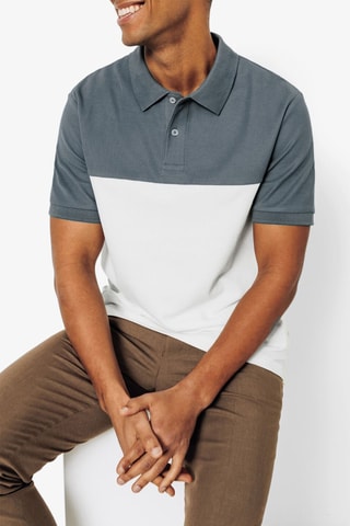 Polo regular em algodão biológico - Verde-escuro