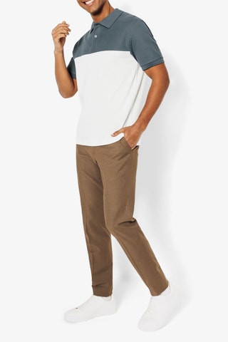 Polo regular em algodão biológico - Verde-escuro