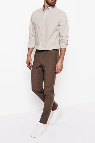 Overhemd Slim Fit - Beige