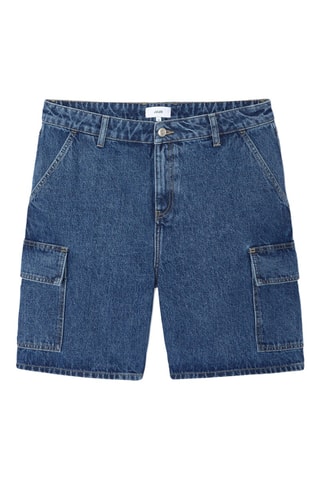 Spijkerbermuda - Blauw