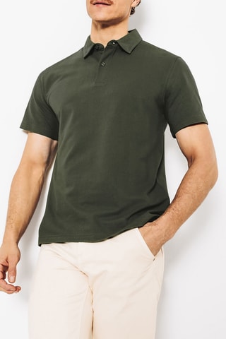 Biologisch Katoenen Polo Regular Fit - Kaki