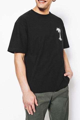 T-shirt relax - Zwart