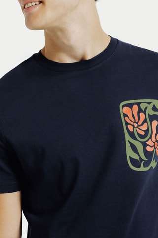 T-shirt Slim Fit - Donkerblauw