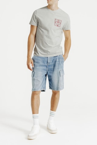 T-shirt Slim Fit - Gemêleerd Grijs