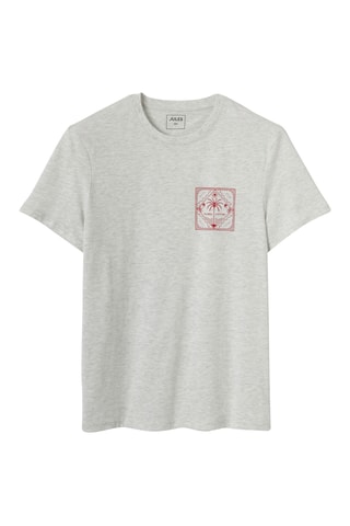 T-shirt Slim Fit - Gemêleerd Grijs