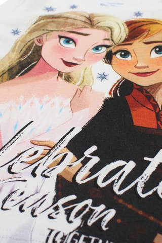 T-shirt et pantalon Elsa et Anna La Reine des Neiges Disney  - Blanc et bleu