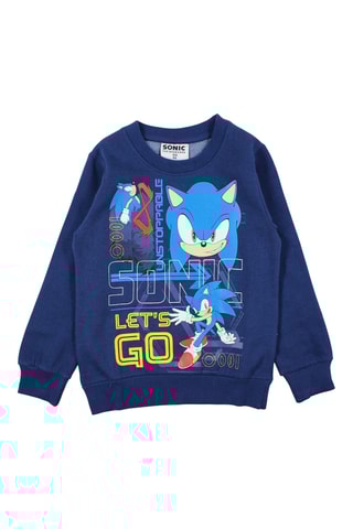 Sweat Sonic  - Blanc et bleu