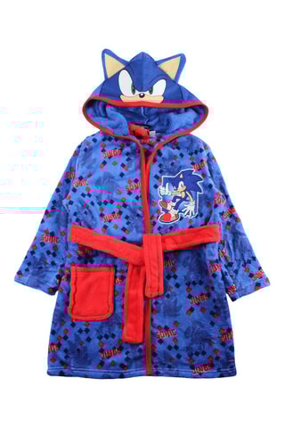 Peignoir à capuche Sonic - Bleu - Bleu