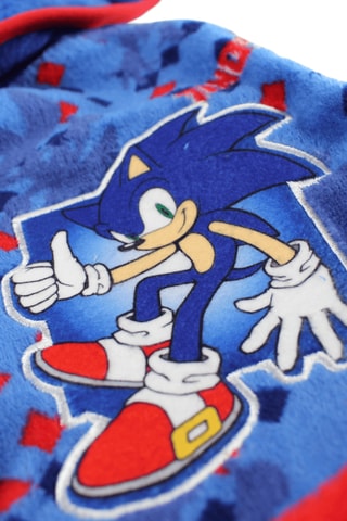 Peignoir à capuche Sonic - Bleu - Bleu