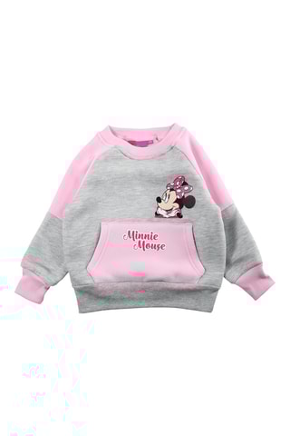 Sweat Minnie Disney - Gris clair chiné - Gris