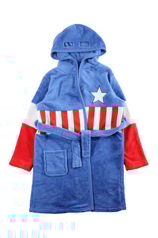 Peignoir à capuche Captain America Avengers Marvel - Bleu - Bleu